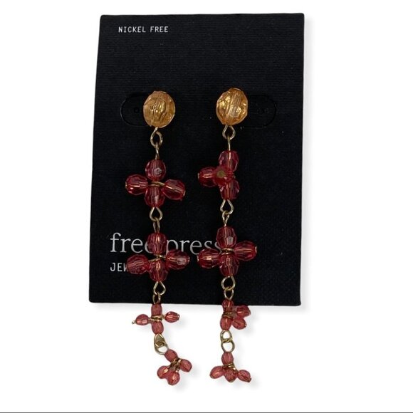 NWT Nordstrom Free Press Jewellery Bundle Three Pairs of Earrings Heart Boho - Picture 5 of 9